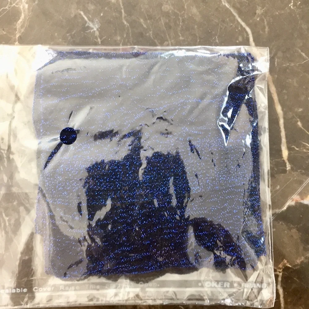 ($5 if bundled with full price item)) Blue Glitter Socks